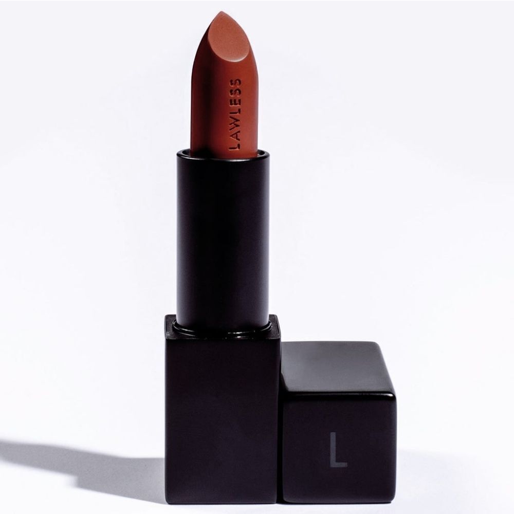 Lawless Forget the Filler Satin Cream Lipstick in Saddle (Y2k) Vampy